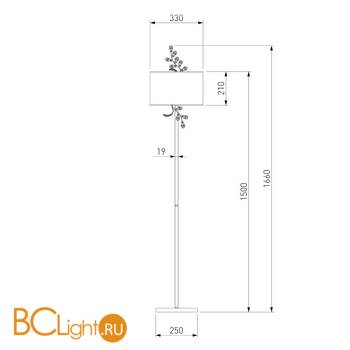 Торшер Eurosvet Florian 01016/1 хром - Схема