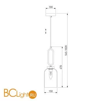 Подвесной светильник Eurosvet Flou 50229/1 дымчатый a057462 - Фото 3