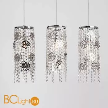 Подвесной светильник Eurosvet Flower 10083/3 хром/прозрачный хрусталь Strotskis