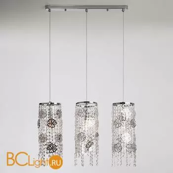 Подвесной светильник Eurosvet Flower 10083/3 хром/прозрачный хрусталь Strotskis - Фото 0