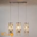 Подвесной светильник Eurosvet Flower 10083/3 хром/прозрачный хрусталь Strotskis - Фото 2