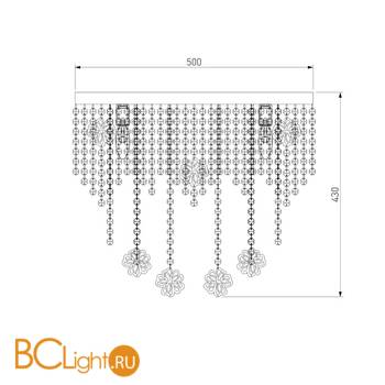 Потолочный светильник Eurosvet Flower 10083/6 хром/прозрачный хрусталь Strotskis - Схема