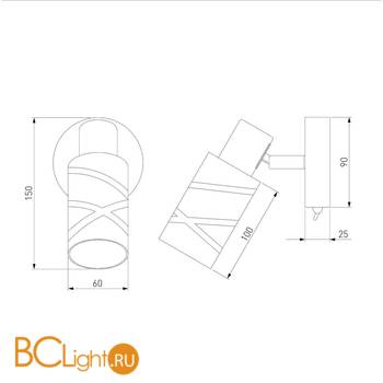 Бра Eurosvet Flute 20085/1 белый - Схема