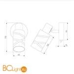 Бра Eurosvet Flute 20085/1 белый - Схема