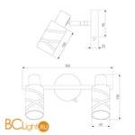 Бра Eurosvet Flute 20085/2 белый - Схема