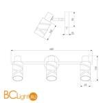 Бра Eurosvet Flute 20085/3 белый - Схема