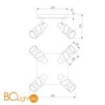 Потолочная люстра Eurosvet Flute 20085/4 белый - Схема