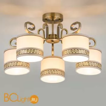 Потолочная люстра Eurosvet Frangia 60086/5 античная бронза - Фото 0