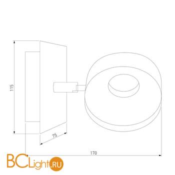 Бра Eurosvet Frisco 20065/1 сатин-никель 6W - Схема