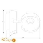 Бра Eurosvet Frisco 20065/1 сатин-никель 6W - Схема