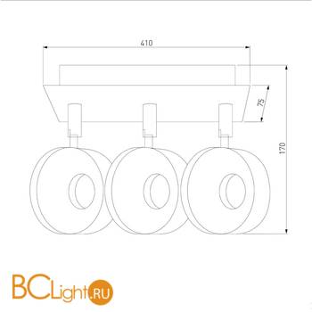 Бра Eurosvet Frisco 20065/3 сатин-никель 18W - Схема