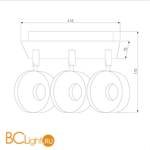 Бра Eurosvet Frisco 20065/3 сатин-никель 18W - Схема