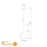 Подвесной светильник Eurosvet Frost 50152/1 латунь - Схема