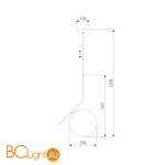 Подвесной светильник Eurosvet Frost 50153/1 хром - Схема