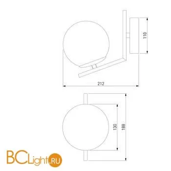 Бра Eurosvet Frost 70152/1 латунь - Фото 1
