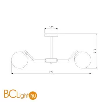 Люстра Eurosvet Frost 70154/6 латунь a057067 - Фото 4