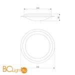 Потолочный светильник Eurosvet Fusion 40002/1 LED матовое серебро 28W - Схема