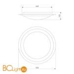 Потолочный светильник Eurosvet Fusion 40004/1 LED матовое золото 54W - Схема