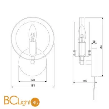 Бра Eurosvet Gallo 70121/1 черный - Фото 2