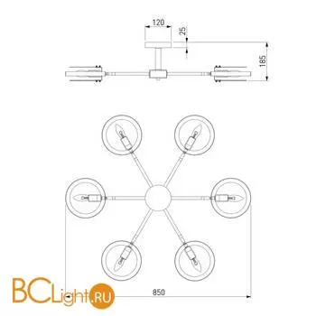 Люстра Eurosvet Gallo 70121/6 черный - Фото 3