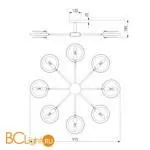 Люстра Eurosvet Gallo 70121/8 черный - Фото 1