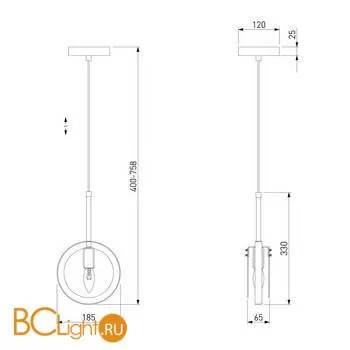 Подвесной светильник Eurosvet Gallo 50121/1 черный - Фото 3