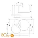 Подвесной светильник Eurosvet Gap 90280/3 сатин-никель - Фото 3