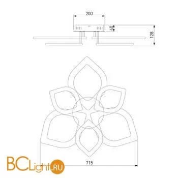 Потолочный светильник Eurosvet Garden 90228/6 белый - Фото 4