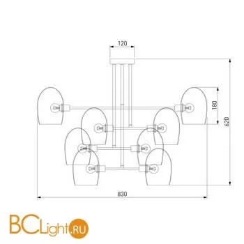 Потолочный светильник Eurosvet Gardie 70141/8 хром a058414 - Фото 1