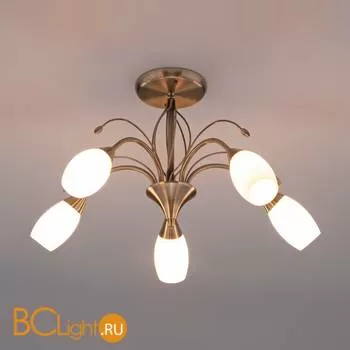 Потолочная люстра Eurosvet Ginevra 30280/5 античная бронза - Фото 0