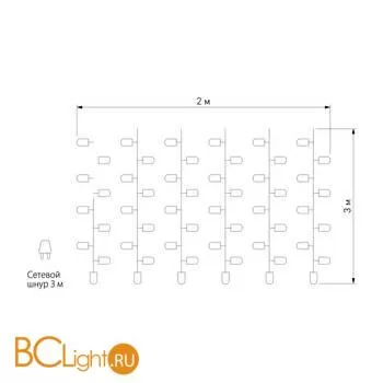 Гирлянда Eurosvet 200-101 белый 2*3 м IP65 a044057 - Фото 3