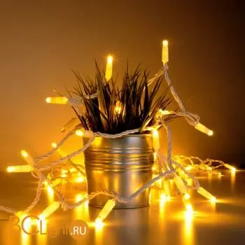 Гирлянда Eurosvet 400-101 теплый белый с эффектом мерцания 10м IP65 a044073