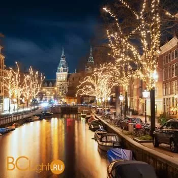 Гирлянда Eurosvet 400-102 теплый белый с эффектом мерцания 20м IP65 a044078