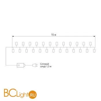Гирлянда Eurosvet 400-005 мульти 15 м IP20 a044100 - Фото 7