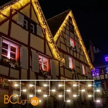 Гирлянда Eurosvet 100-101 теплый белый с эффектом мерцания 3*0,6м IP65 a056076