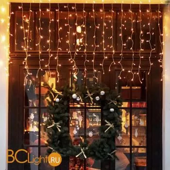 Гирлянда Eurosvet 200-101 теплый белый с эффектом мерцания 2*3м IP65 a056078