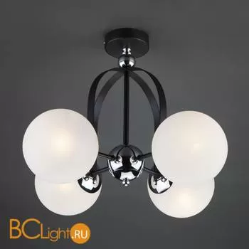 Потолочная люстра Eurosvet Globe 70082/4 хром/черный - Фото 4