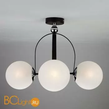 Потолочная люстра Eurosvet Globe 70082/4 хром/черный - Фото 7