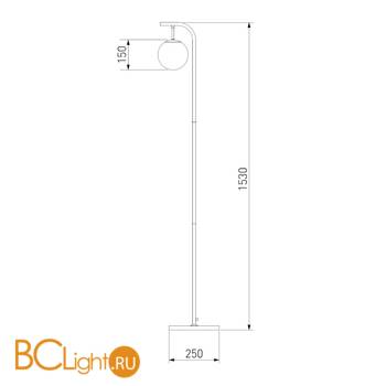 Торшер Eurosvet Globe 01038/1 хром/черный - Схема
