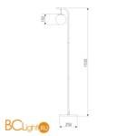 Торшер Eurosvet Globe 01038/1 хром/черный - Схема