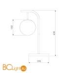 Настольная лампа Eurosvet Globe 01039/1 хром/черный - Схема