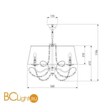 Люстра Eurosvet Gloria 10068/5 хром - Фото 4
