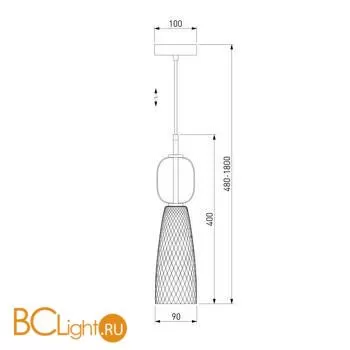 Подвесной светильник Eurosvet Glossy 50211/1 дымчатый - Фото 3