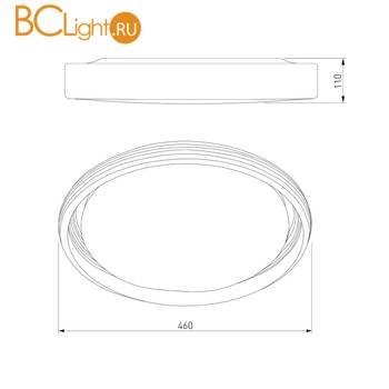Потолочный светильник Eurosvet Glow 40016/1 LED белый 58W - Схема