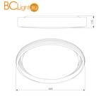 Потолочный светильник Eurosvet Glow 40016/1 LED белый 58W - Схема
