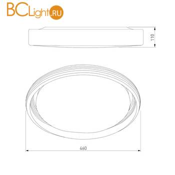 Потолочный светильник Eurosvet Glow 40016/1 LED серебряный 58W - Схема