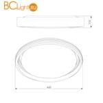 Потолочный светильник Eurosvet Glow 40016/1 LED серебряный 58W - Схема