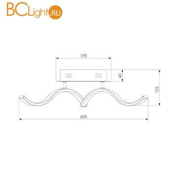 Потолочный светильник Eurosvet Graphic 90108/5 хром 45W - Схема