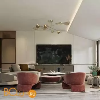 Потолочный светильник Eurosvet Grazia new 70148/8 золото a062039 - Фото 4