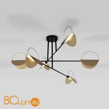 Подвесной светильник Eurosvet Grazia new 70148/6 черный/золото a062042